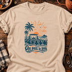 T-shirt On suit le son festival de plage, coloris naturel