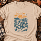 T-shirt Vélo de pique-nique au bord de mer, coloris naturel