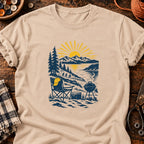 T-shirt Repos de vélo au bord du lac, coloris naturel