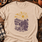 T-shirt Panier de vendanges en linogravure, coloris naturel