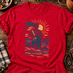 T-shirt Bien armé linocut, coloris rouge