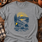 T-shirt Repos de vélo au bord du lac, coloris gris sport