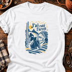 T-shirt J'ai raté l'arrêt métro lecteur, coloris blanc