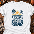 T-shirt Lecteur discret à la plage, coloris blanc