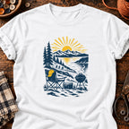 T-shirt Repos de vélo au bord du lac, coloris blanc