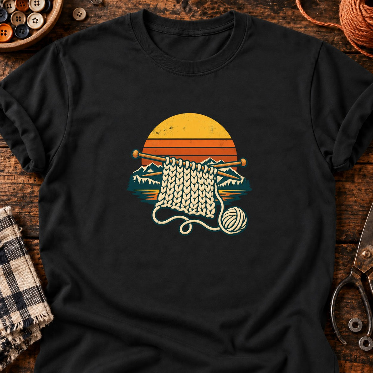 Tricot au crépuscule t-shirt — T-shirt Black