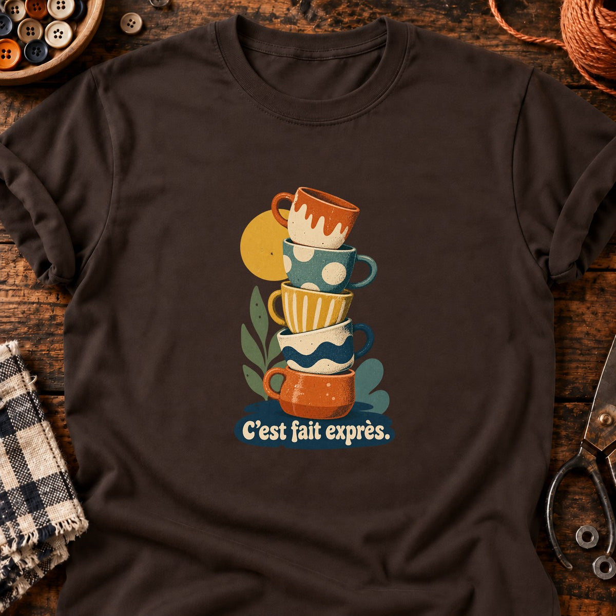Tour de tasses décalées C’est fait exprès. — T-shirt chocolat