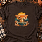 T-shirt Modelage d'argile sur tour de potier, coloris chocolat foncé