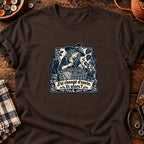 Sorcière bricoleuse et panier oublié — T-shirt chocolat