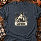 DJ femme rétro C’est moi qui passe le son — T-shirt gris anthracite chiné