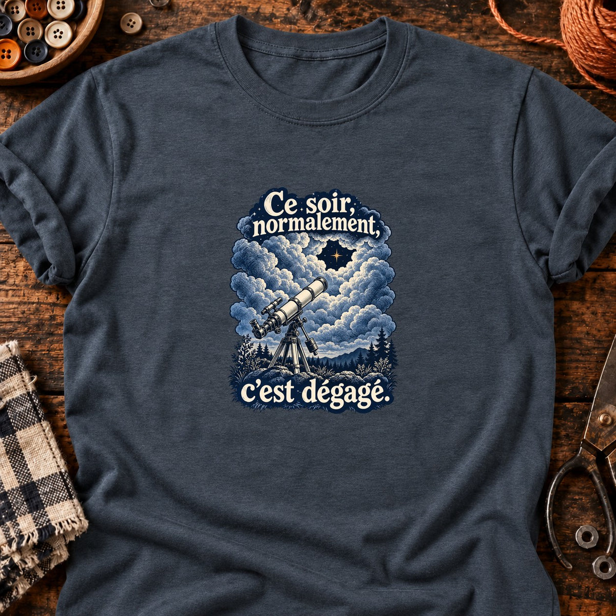 Normalement, c'est dégagé — T-shirt gris anthracite chiné