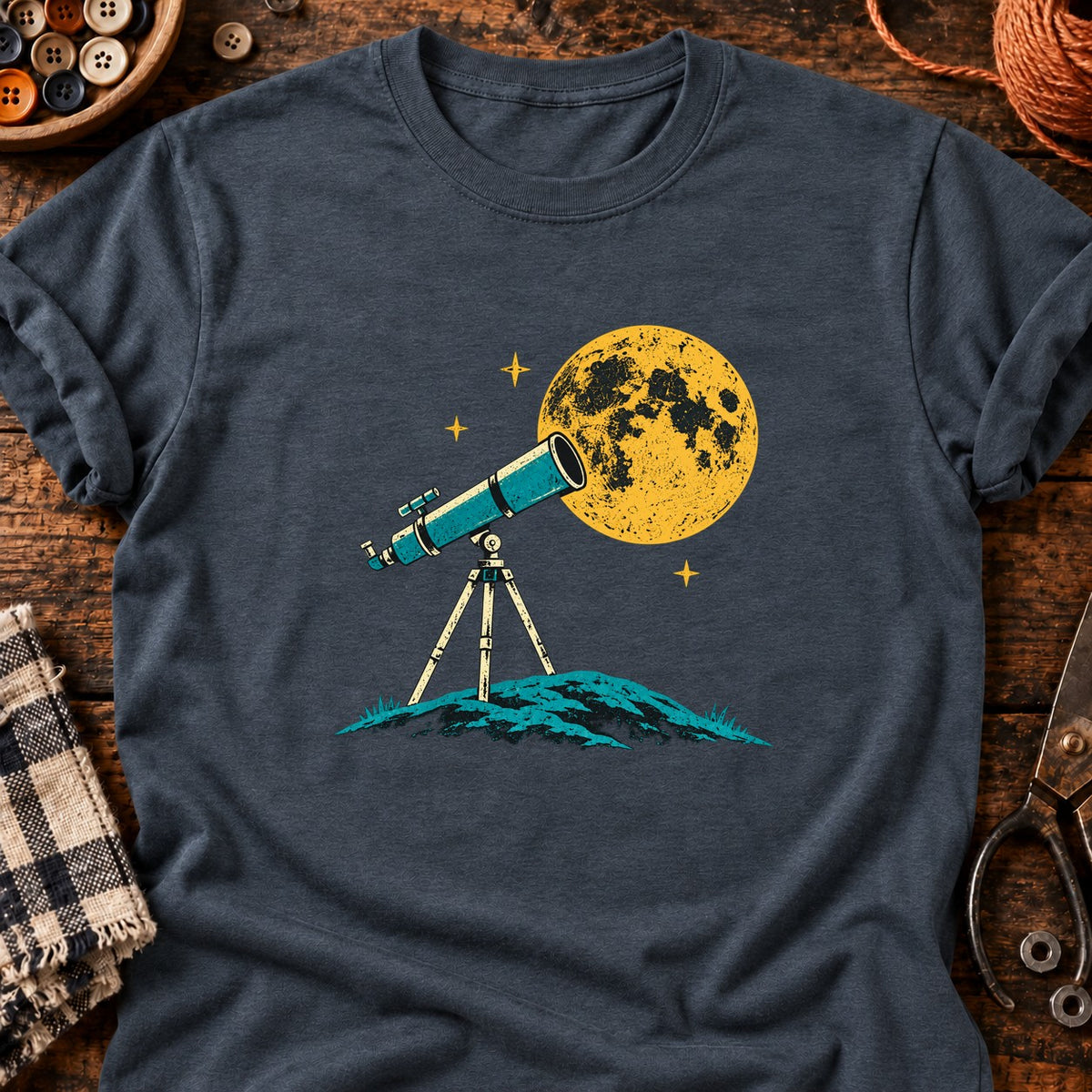 Sous les étoiles — T-shirt gris anthracite chiné
