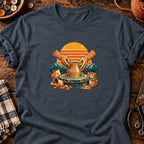 T-shirt Modelage d'argile sur tour de potier, coloris gris foncé chiné