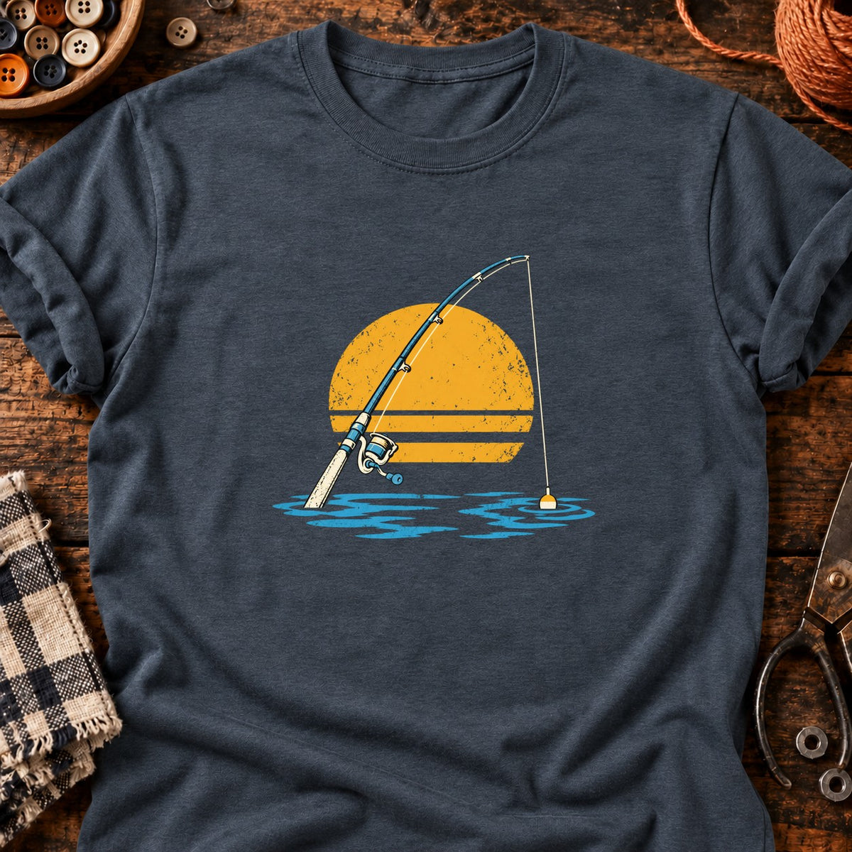 Au bout du fil — T-shirt gris anthracite chiné