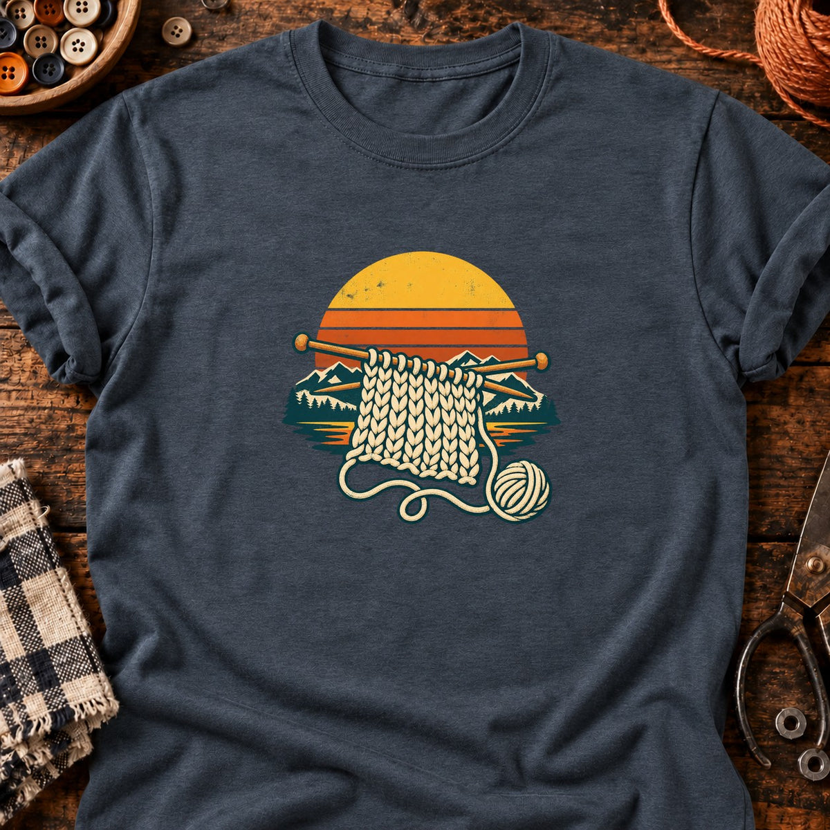 Tricot au crépuscule t-shirt — T-shirt Dark Heather