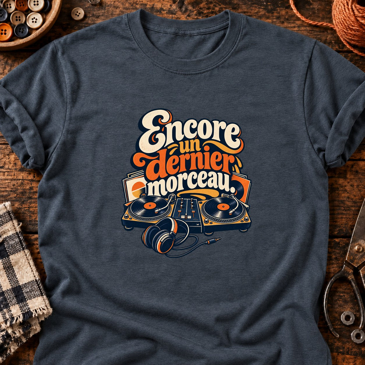 Encore un dernier morceau — T-shirt gris anthracite chiné