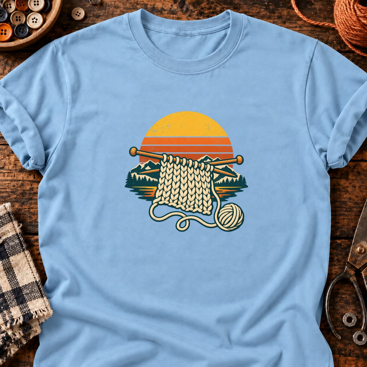 Tricot au crépuscule t-shirt — T-shirt Light Blue