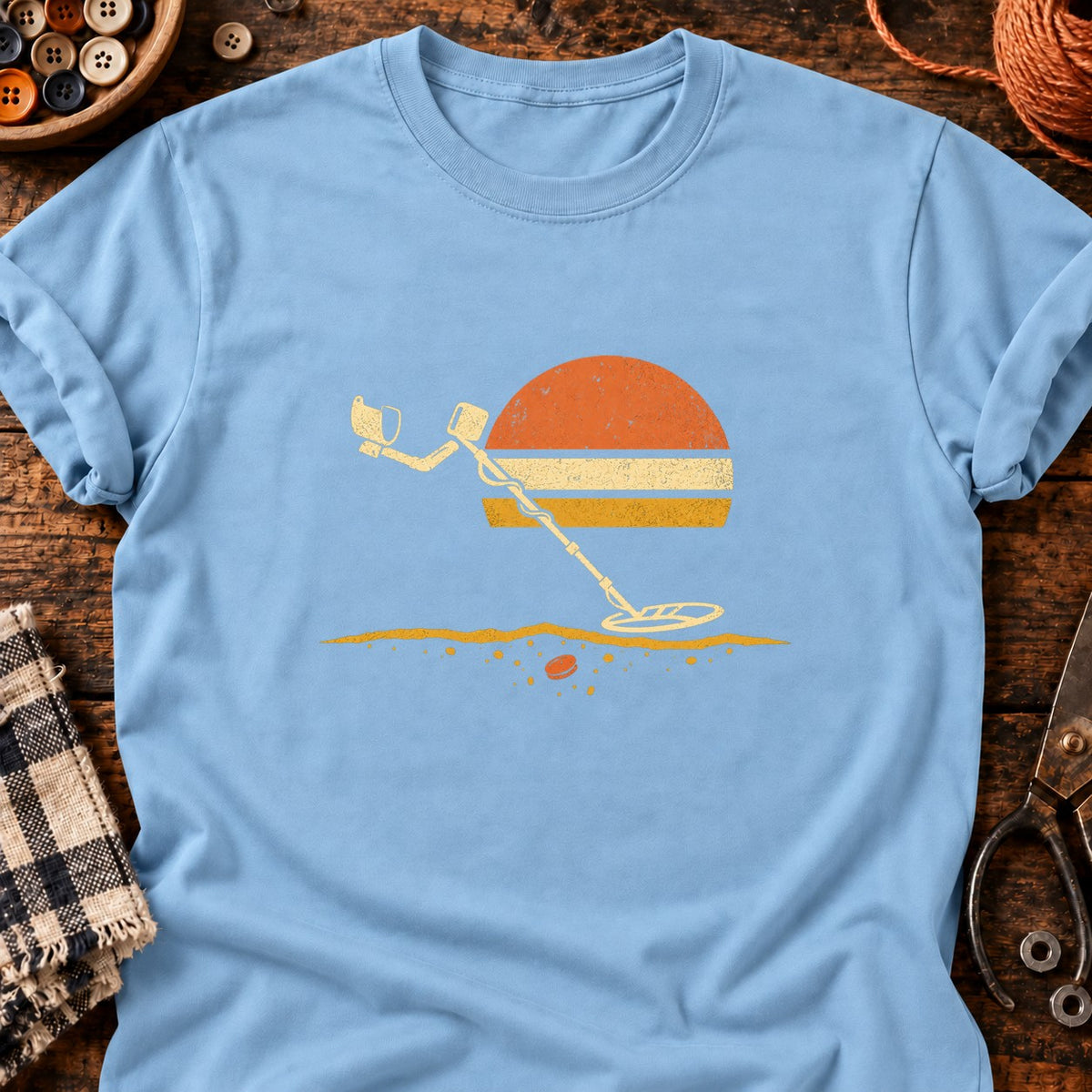 Trésor caché — T-shirt bleu clair
