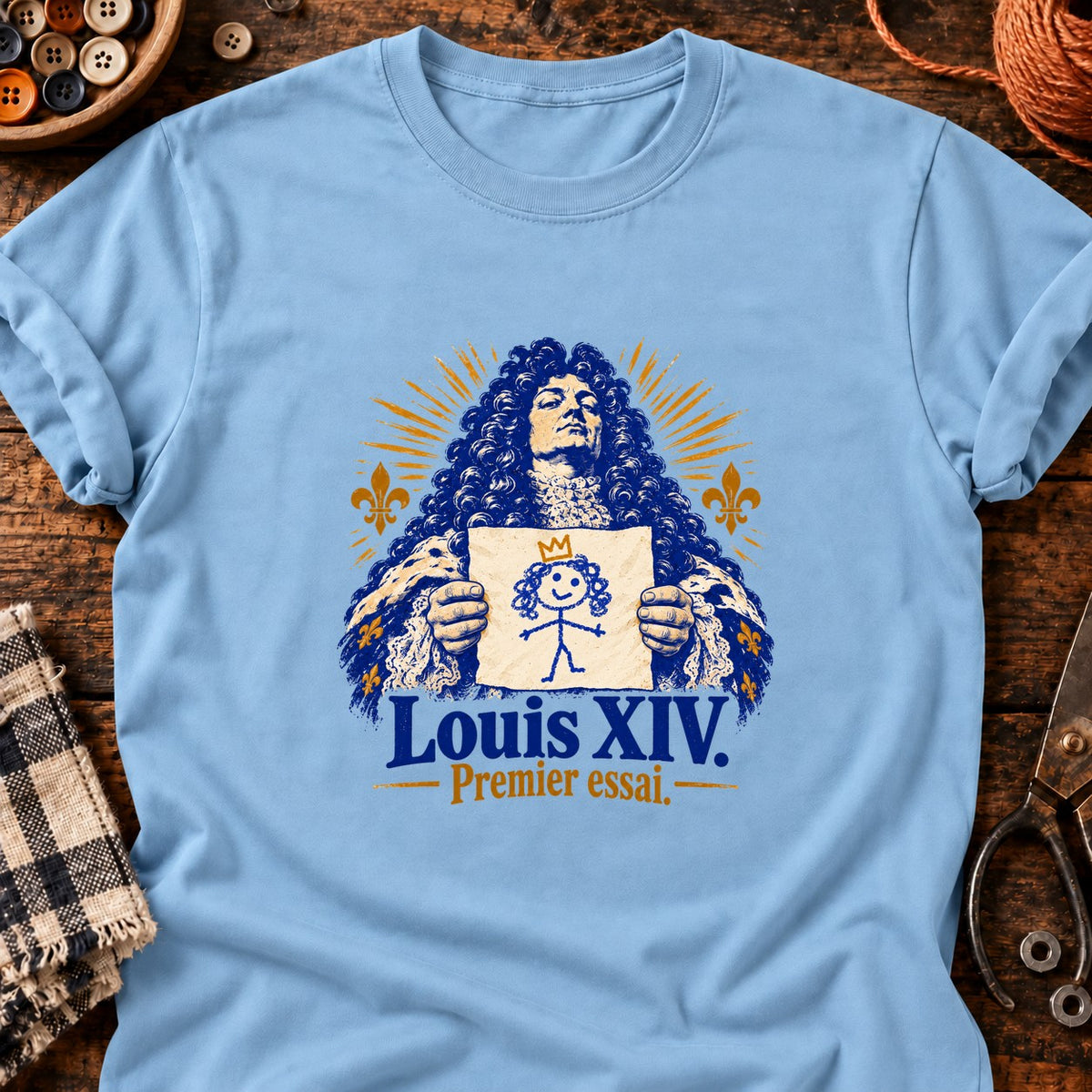 Louis XVI premier essai — T-shirt bleu clair