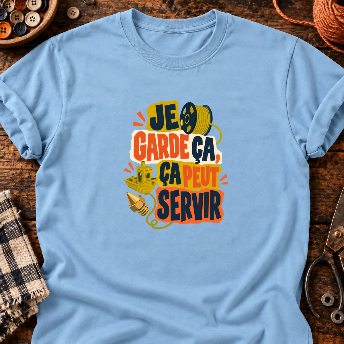 Ça peut servir - Impression 3D — T-shirt bleu clair