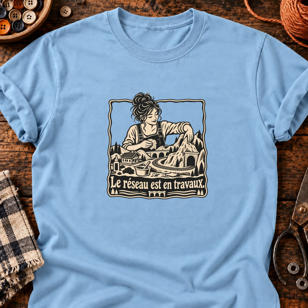 Paysagiste du réseau miniature — T-shirt bleu clair