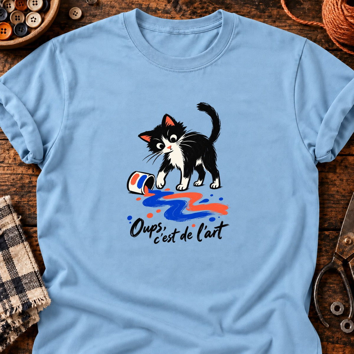 Oups, c'est de l'art — T-shirt bleu clair