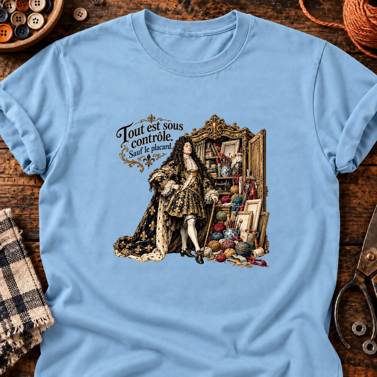 Tout est sous contrôle — T-shirt bleu clair