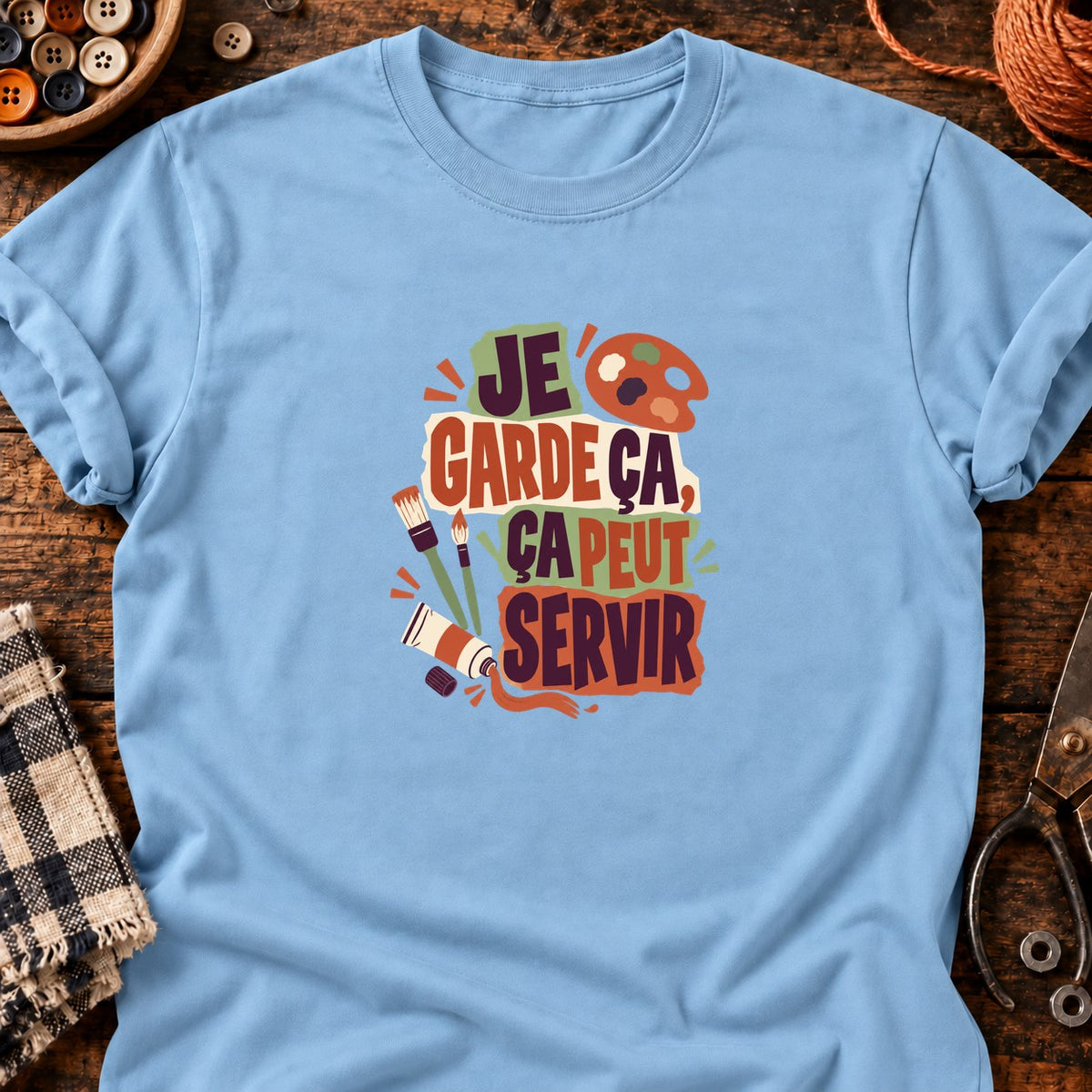 Ça peut servir - Peinture — T-shirt bleu clair