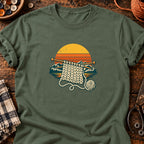 T-shirt Tricot au crépuscule, coloris vert militaire