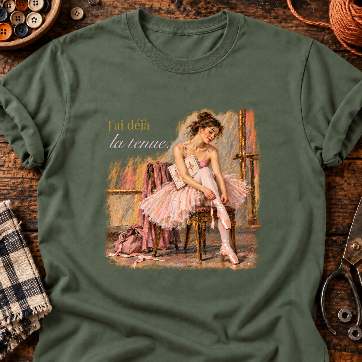 J'ai déjà la tenue — T-shirt vert militaire