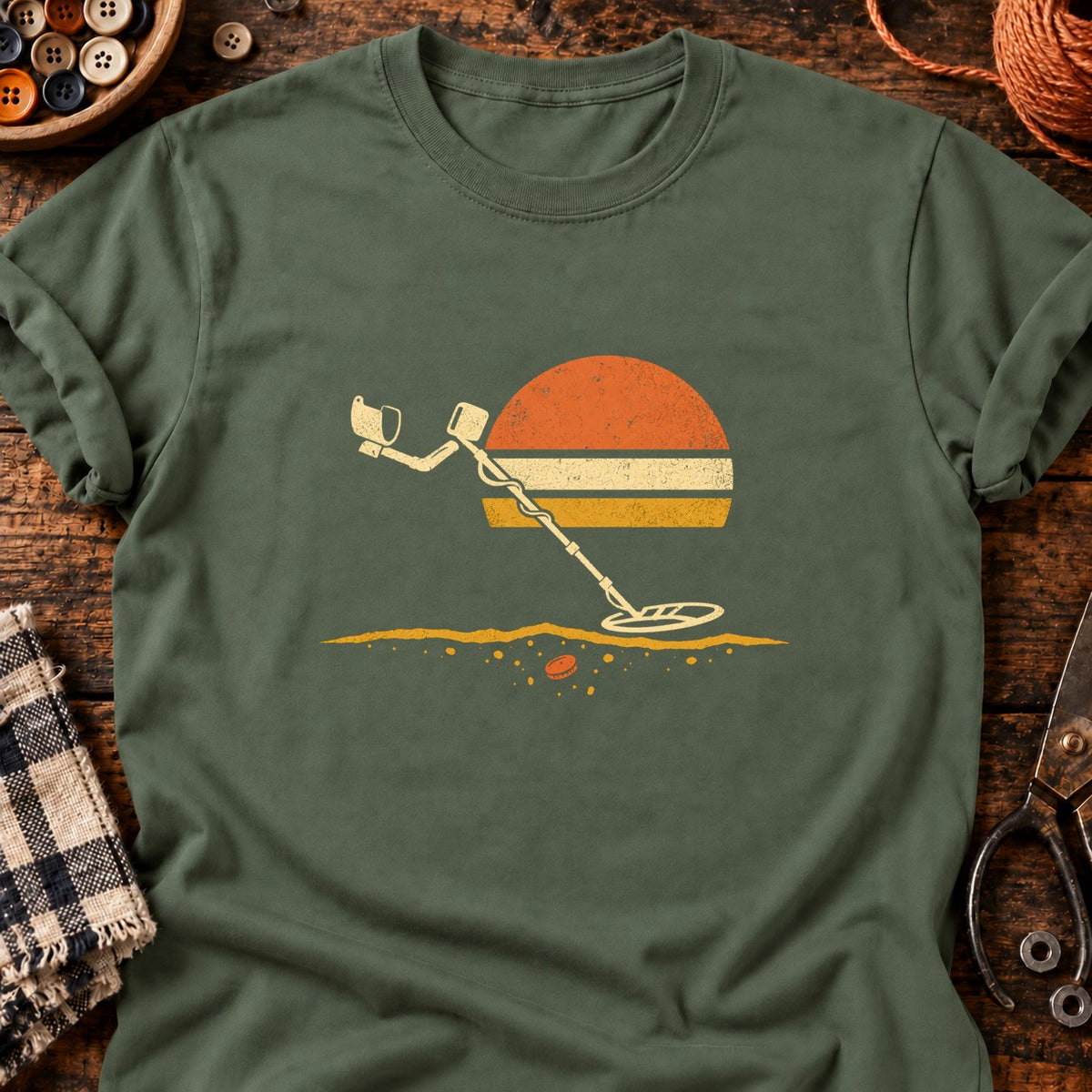 Trésor caché — T-shirt vert militaire