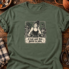 DJ femme rétro C’est moi qui passe le son — T-shirt vert militaire