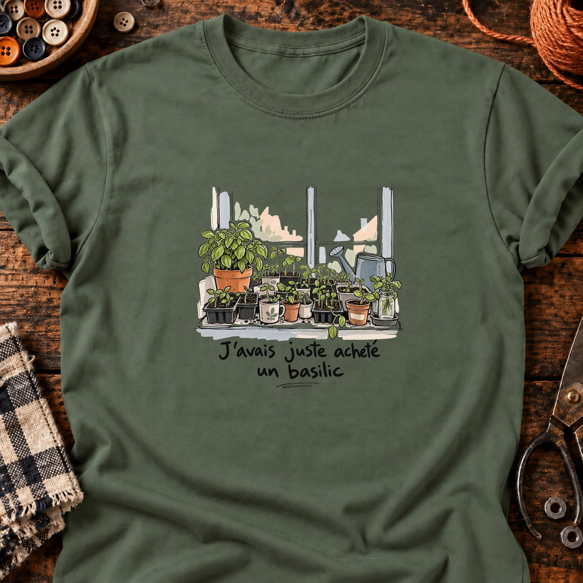 J'avais juste acheté un basilic T-Shirt — T-shirt Military Green