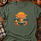 T-shirt Modelage d'argile sur tour de potier, coloris vert militaire