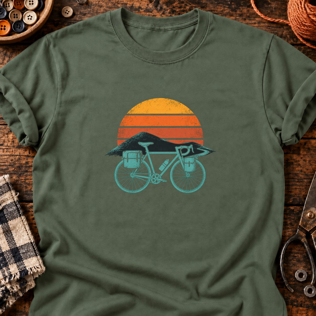 La belle échappée — T-shirt vert militaire