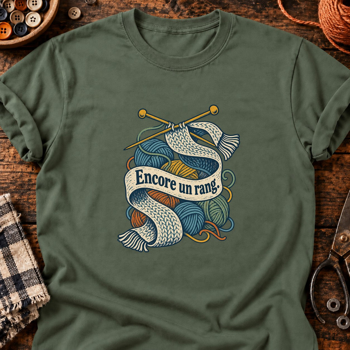 Encore un rang. - — T-shirt vert militaire
