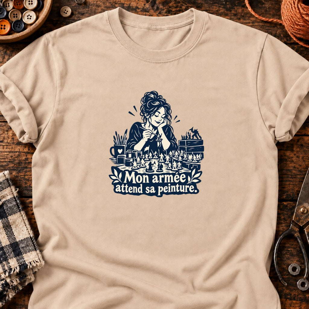 Peinture de figurines Mon armée attend sa peinture. — T-shirt naturel