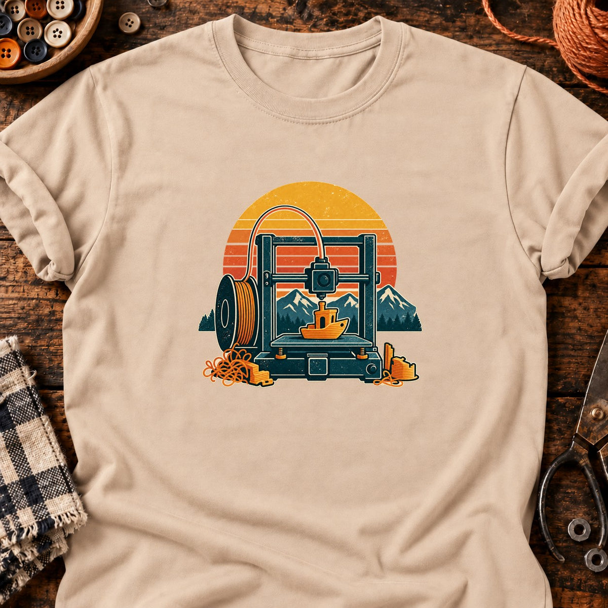 Imprimante 3D et bateau de calibration T-Shirt — T-shirt Natural