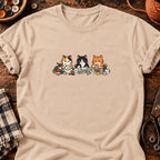Chats artistes sérieux — T-shirt naturel