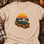 T-shirt Appareil photo vintage et pellicule, coloris naturel