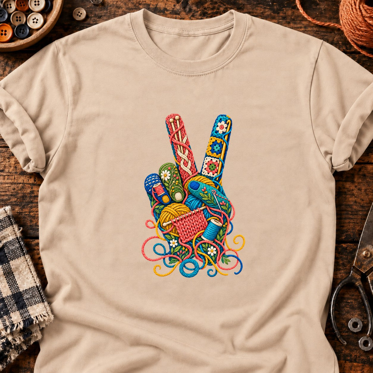 V tricot — T-shirt naturel