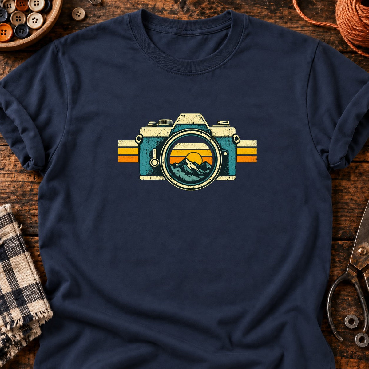 Plein cadre — T-shirt bleu marine