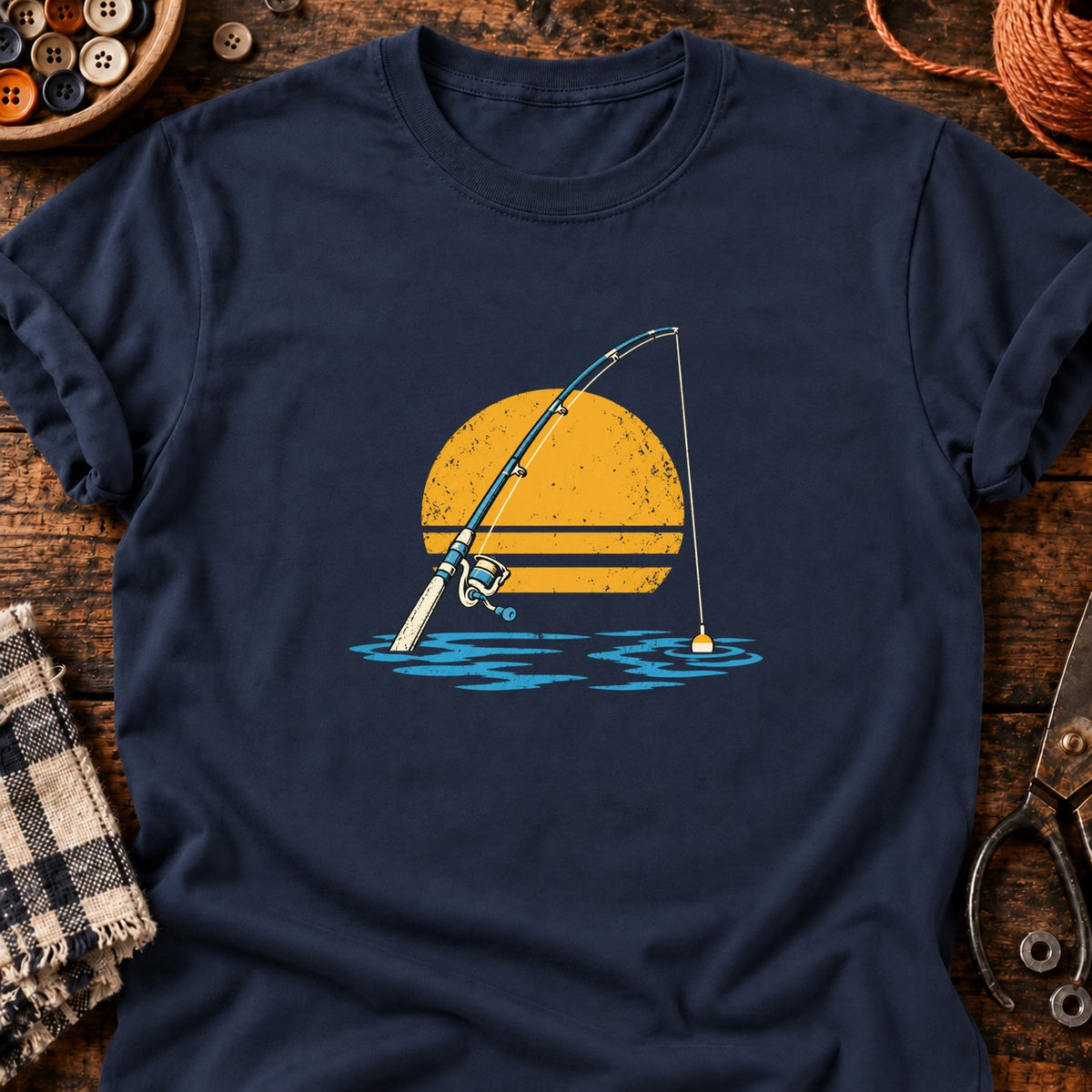Au bout du fil — T-shirt bleu marine