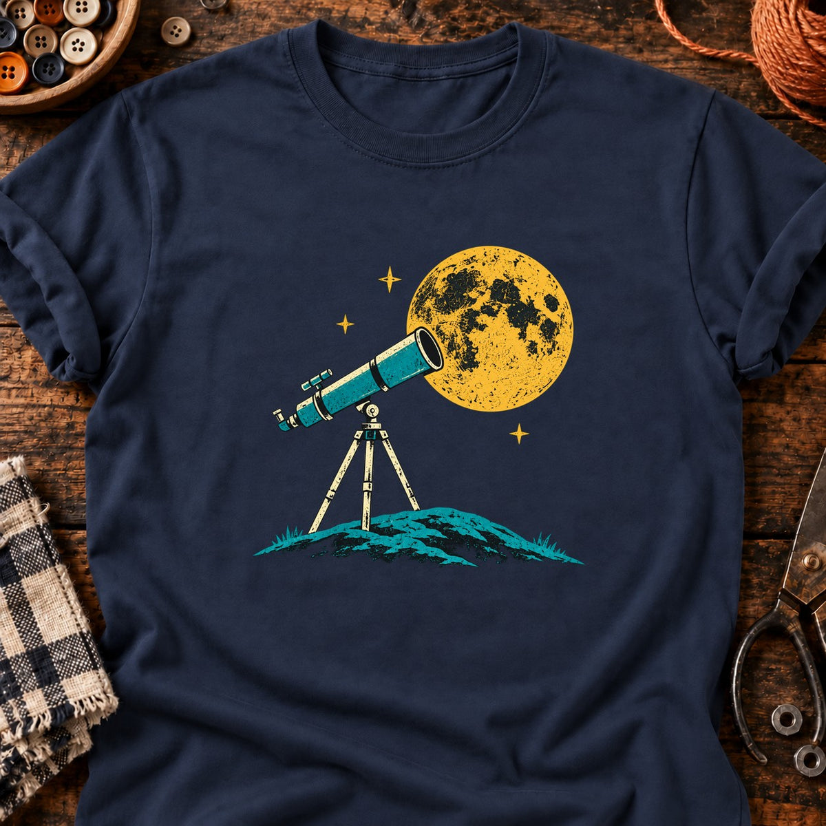 Sous les étoiles — T-shirt bleu marine