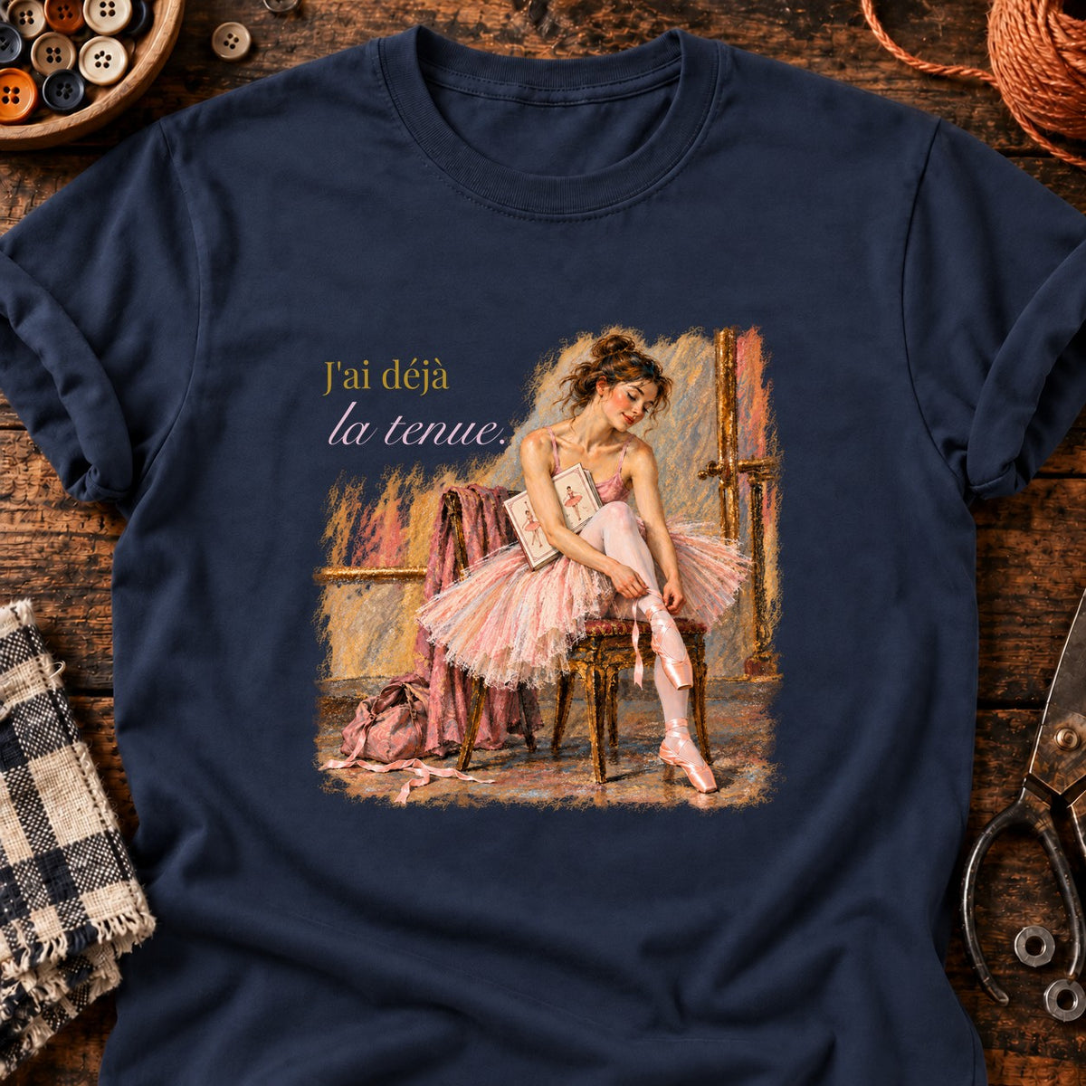 J'ai déjà la tenue — T-shirt bleu marine
