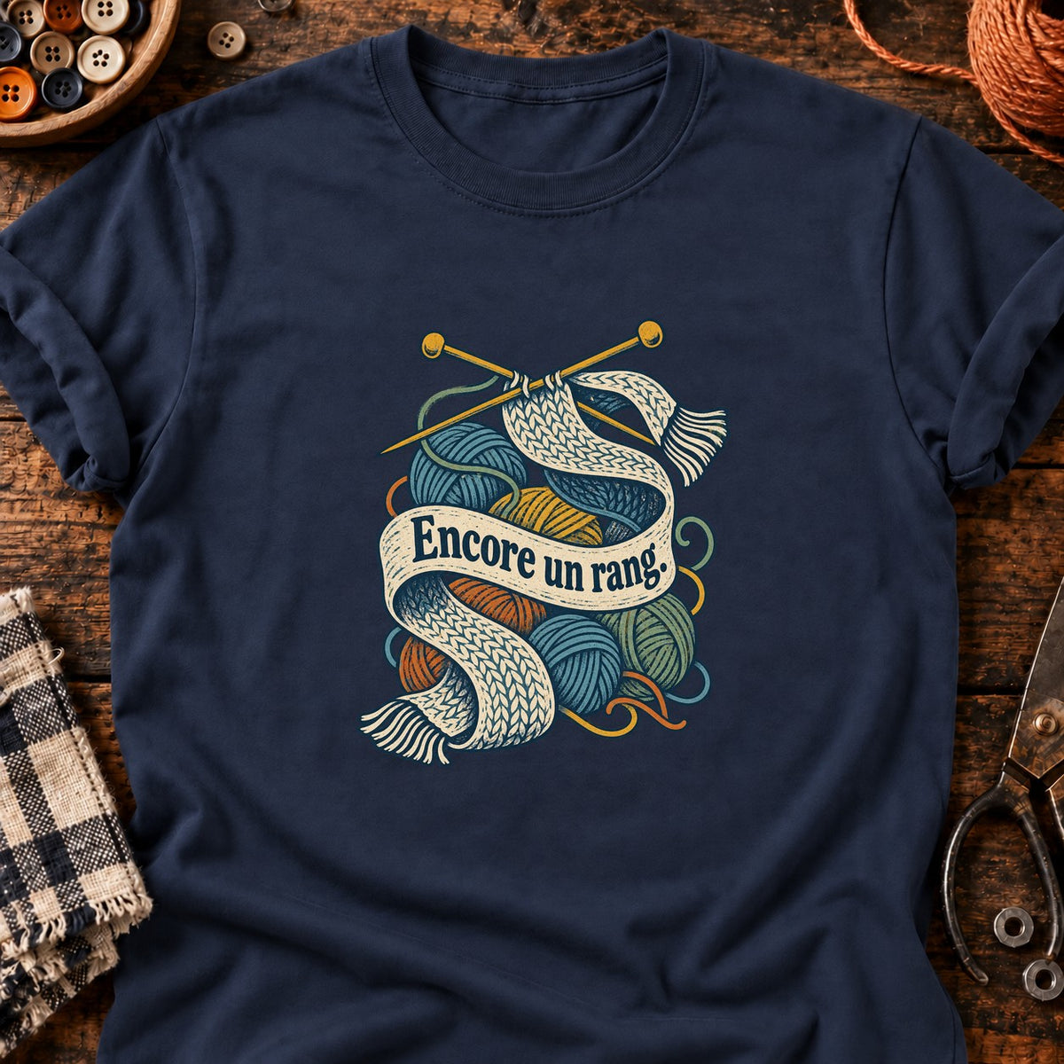 Encore un rang. - — T-shirt bleu marine