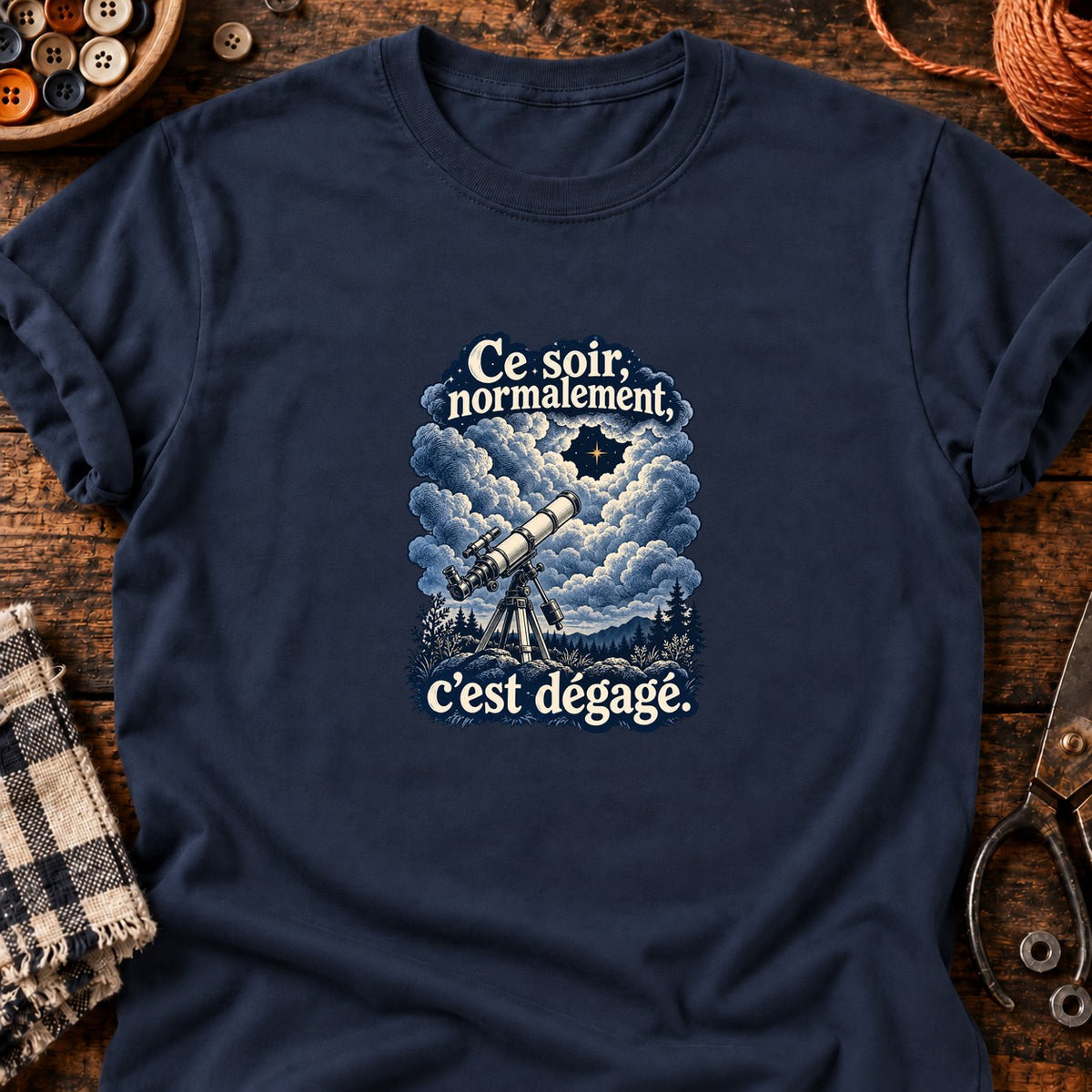 Normalement, c'est dégagé — T-shirt bleu marine