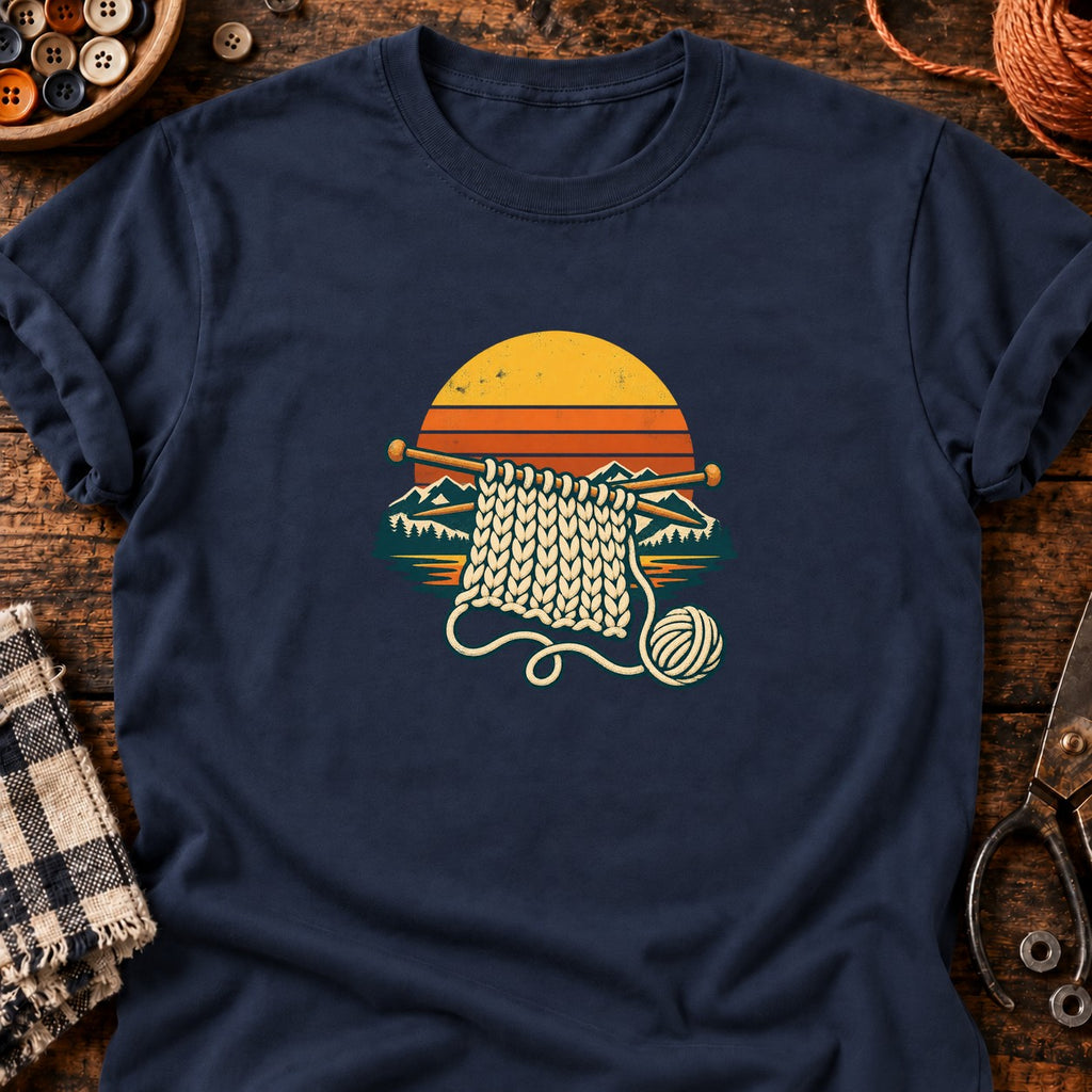 T-shirt Tricot au crépuscule, coloris bleu marine