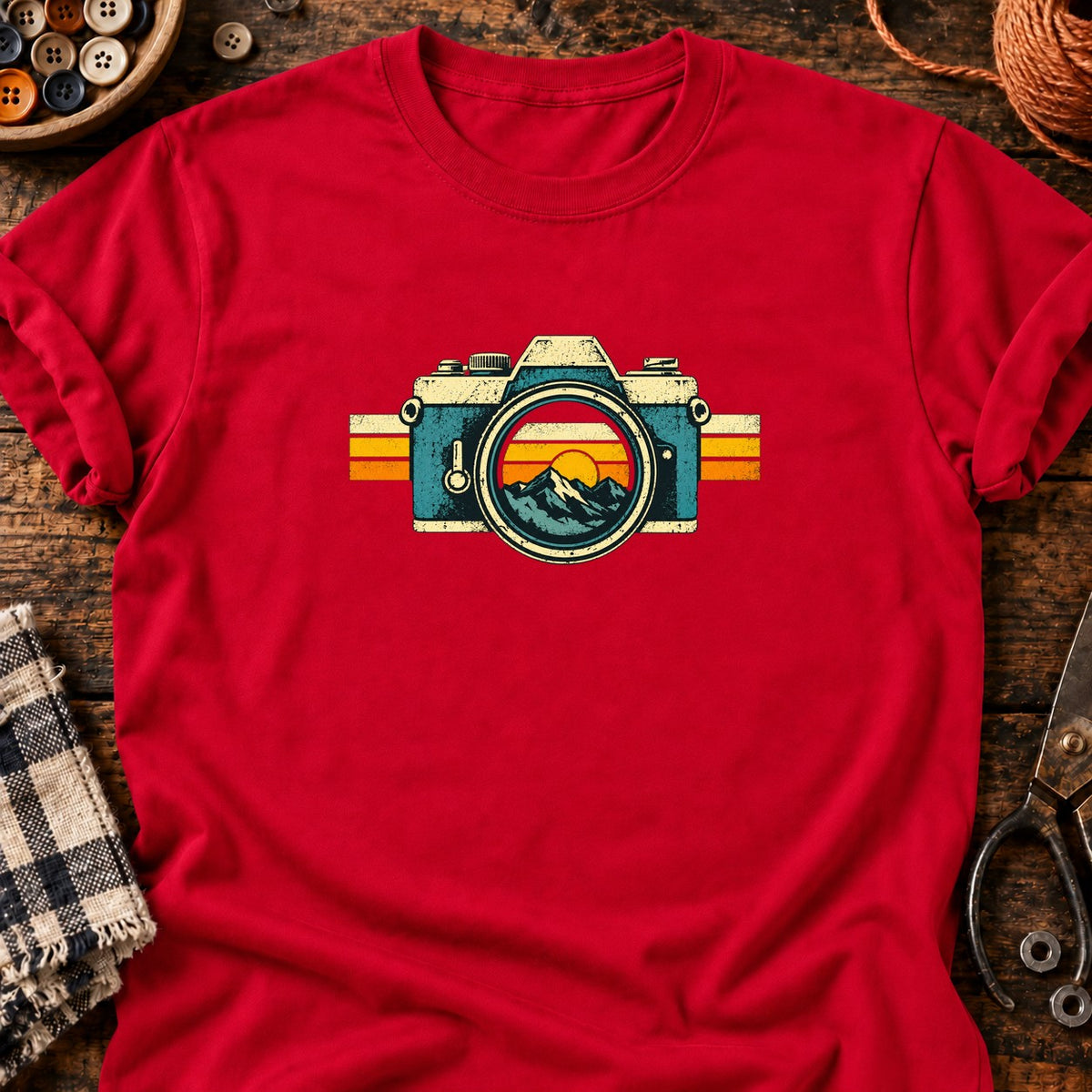 Plein cadre — T-shirt rouge