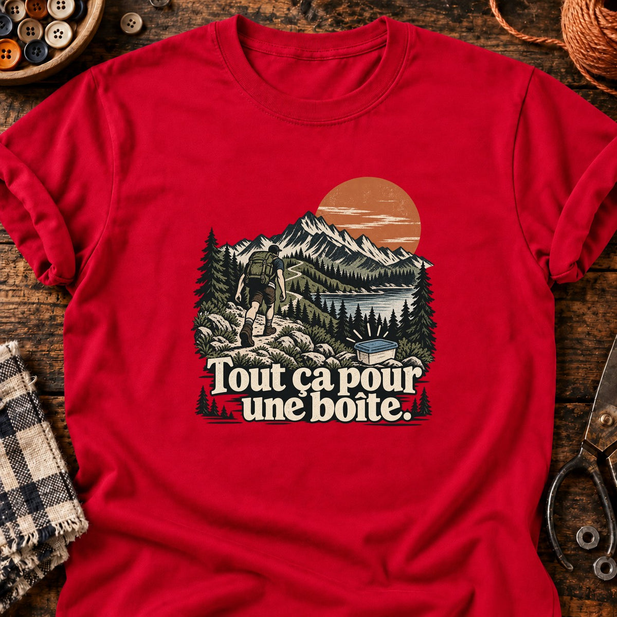 Tout ça pour une boîte — T-shirt rouge